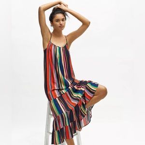 Anthropologie Farm Rio Rainbow Shimmer Maxi Dress